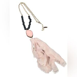 Plunder Gold and Black Necklace with Pink Accent